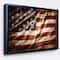 Designart - American Flag - Contemporary Framed Canvas Art Print